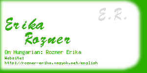 erika rozner business card